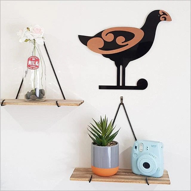 Enchanting Koru Pukeko Bird Wall Decor A Pop of Kiwi Charm