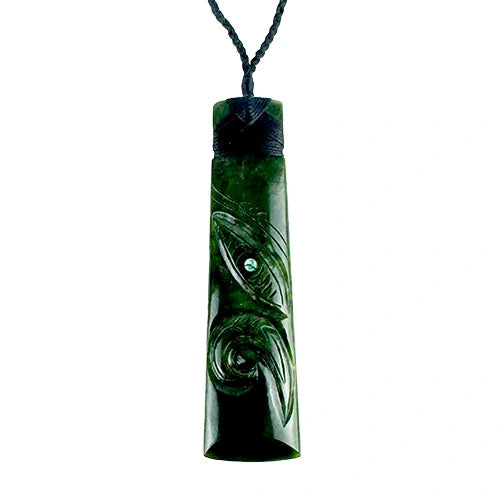 Toki Manaia: Wear the Legacy. Jade Greenstone Power. 12cm Amulet.